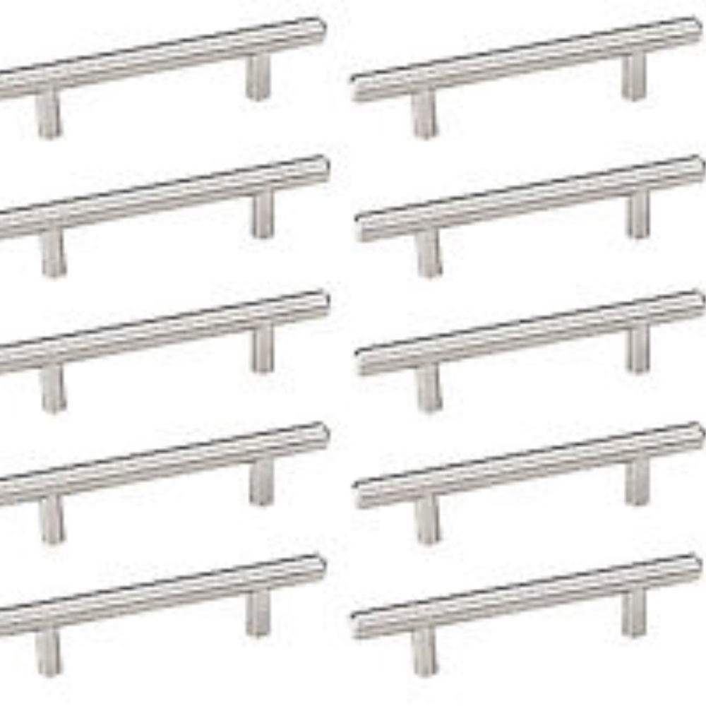 Elements Nickel Silver Naples Drawer Pulls Lot of 10  6 in Length Hollow Opened